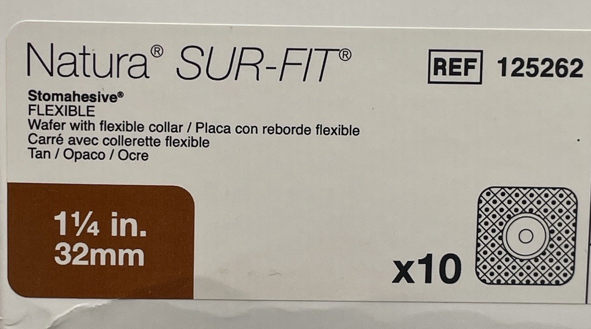 ConvaTec Sur-Fit Natura Stomahesive Wafer 1-1/4" 10 ct #125262 *NEW* Exp 4/2027