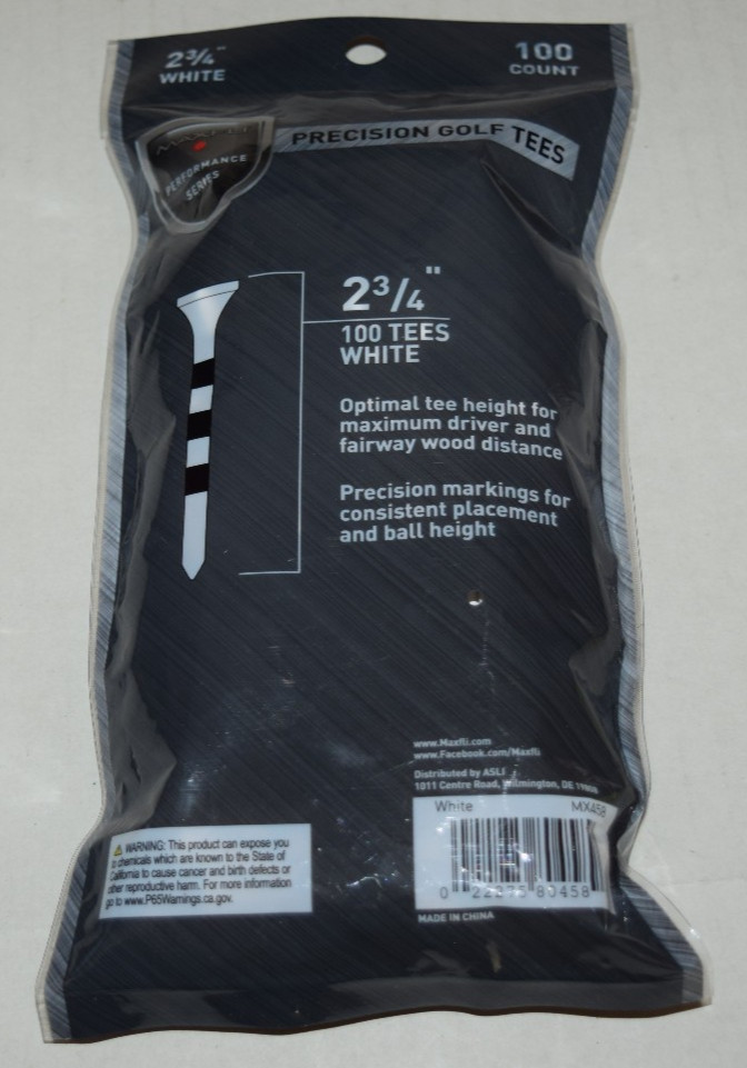Maxfli Performance Series Precision Golf Tees - 2 3/4" - 100 Pack