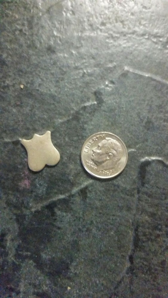 pair Small brass shields 1/2 x 3/8