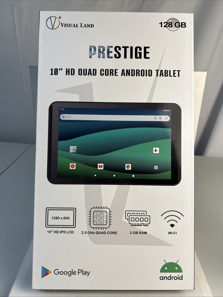 New in box prestige 10in HD quad core android tablet