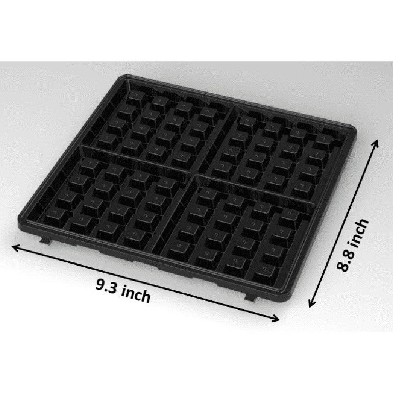 4 Slice Non-Stick Waffle Maker Removable Plates Space Saving Upright Storage New