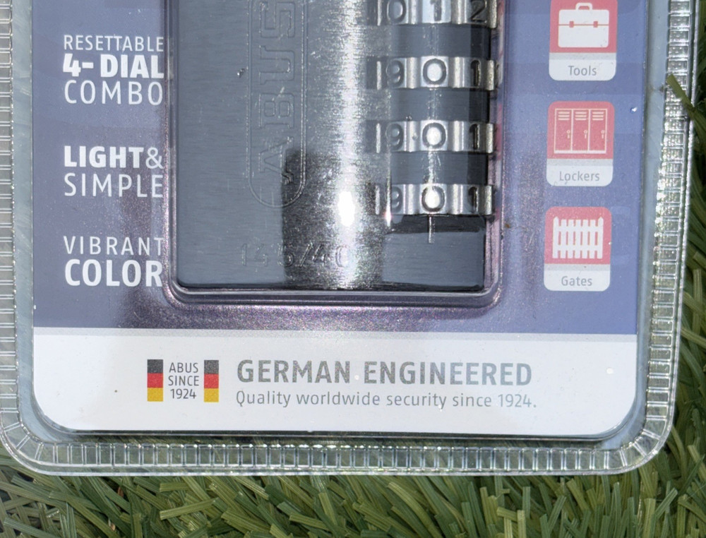 Abus 145/40 Dial Combination Padlock, Black