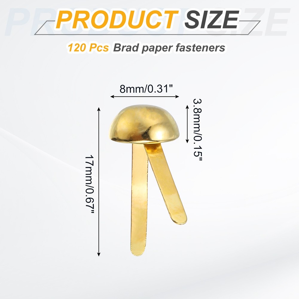 120pcs 8x17mm Double Fin Gold Tips