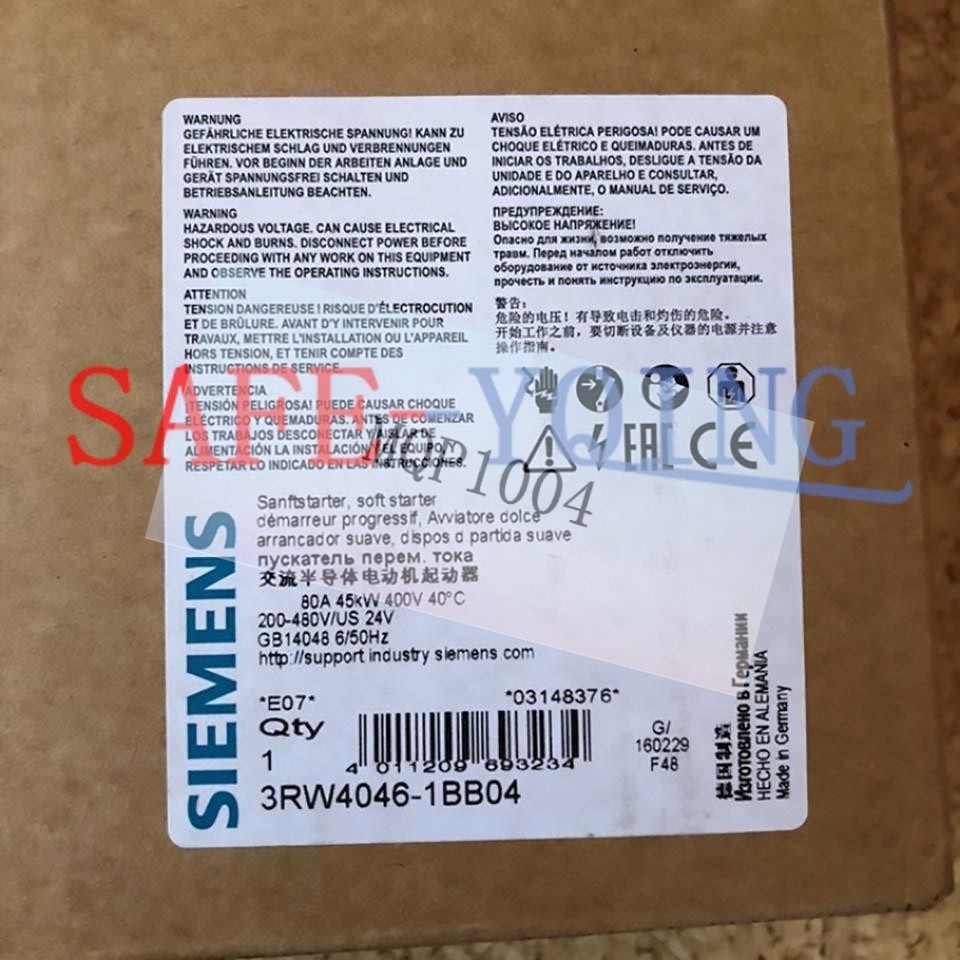 ONE NEW Siemens soft starter 3RW4046-1BB04