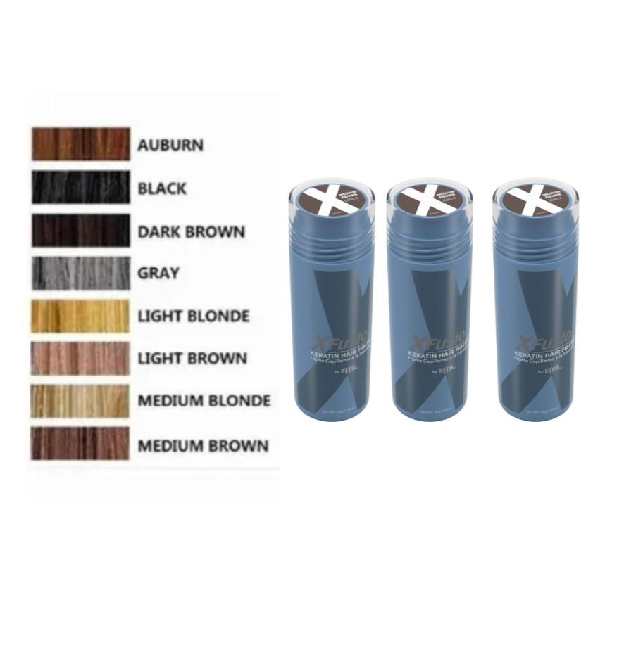 1 2 3 Xfusion Keratin Hair Fibers 28G / 0.98 oz Choose Your Color Fast Shipping