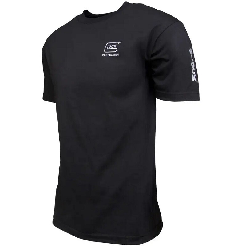 Glock AA1100 Men's OEM Perfection Tee Short Sleeve T-Shirt, Black, 100% Cotton