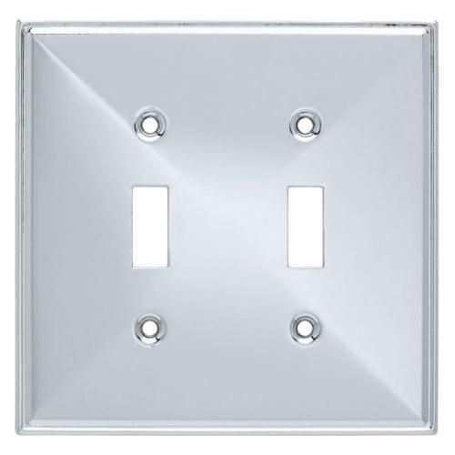 Franklin Brass - Beverly Double Toggle Switch Wall Plate - Polished Chrome