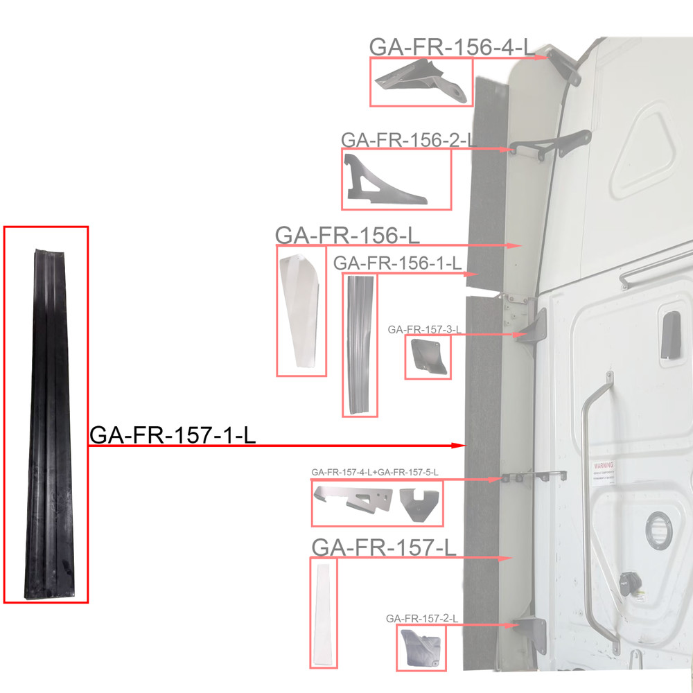Lower Fairing Extension Left or Right Side For Freightliner Cascadia 2018-2024