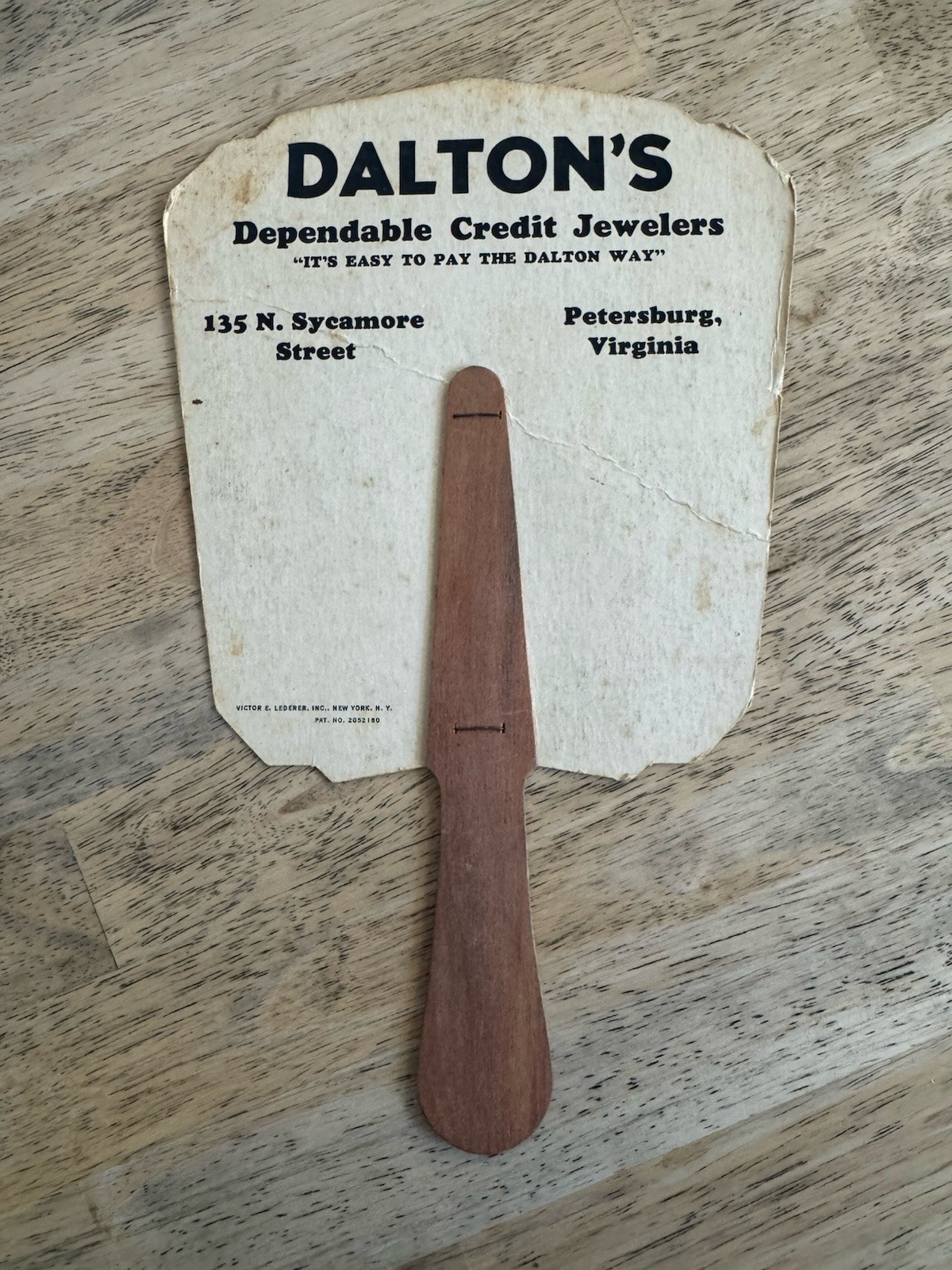 5 Vintage Hand Fans Grocery 1936 Church 1981 Jeweler VA Religious Hand Fans