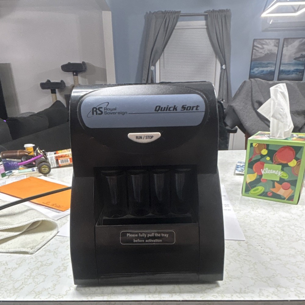 Royal Sovereign Quick Sort Coin Sorter Plastic Machine