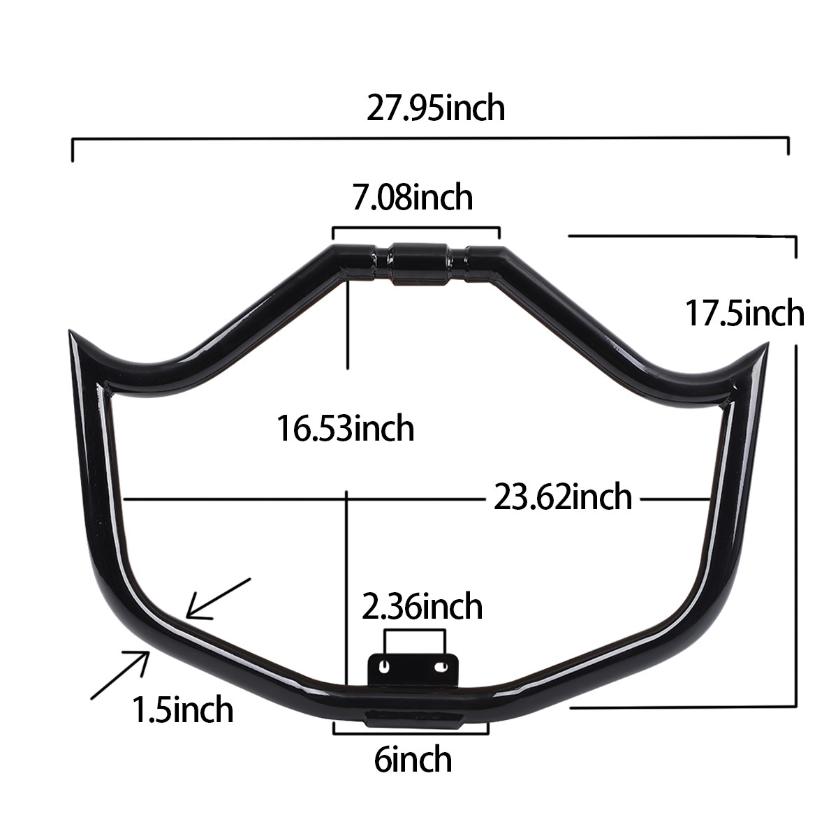Black Engine Guard Highway Crash Bar For Harley Sportster 883 1200 XL 2004-2022