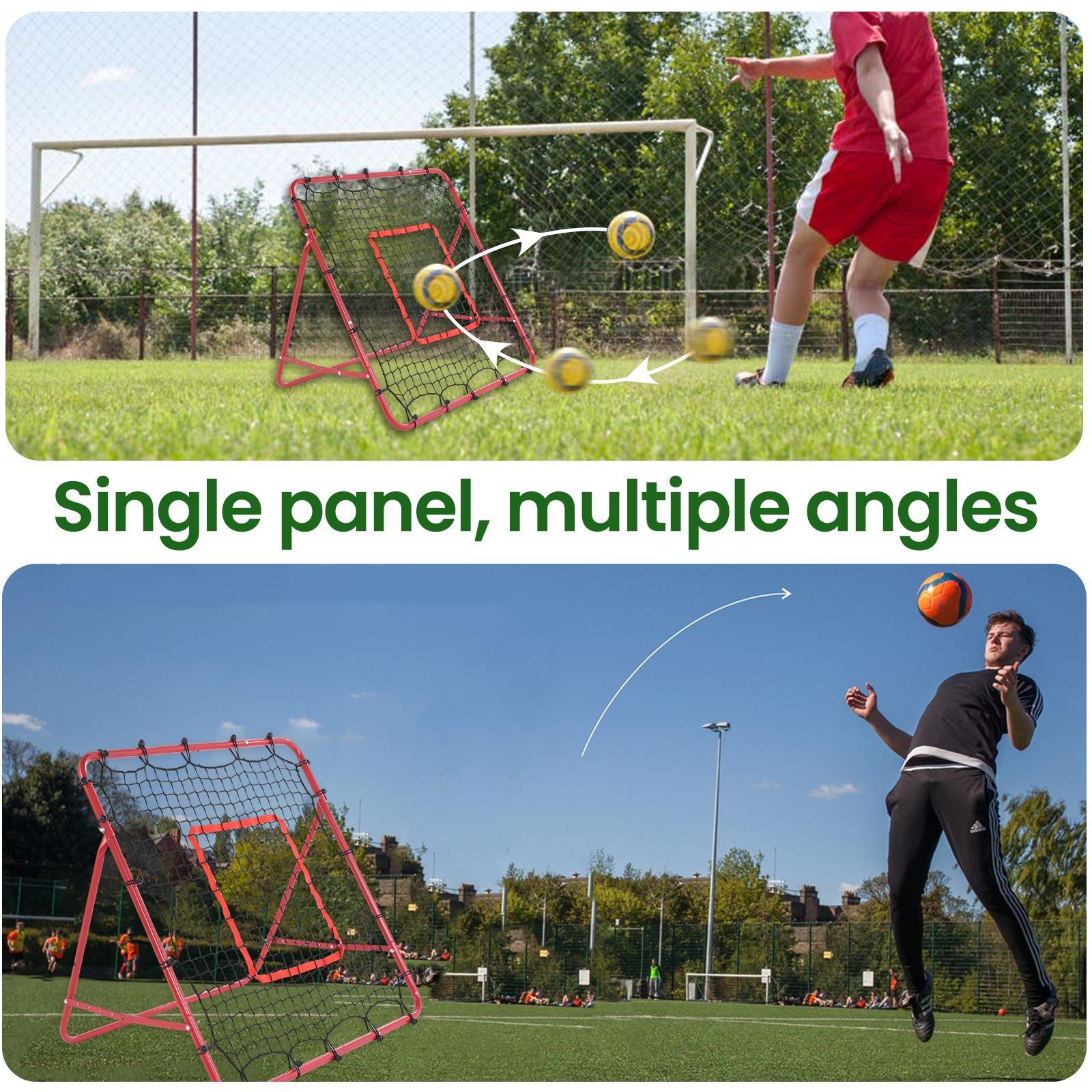 39x39" Baseball Rebounder Net, 5 Angles, Foldable Pitch Back Trainer w/ Stakes