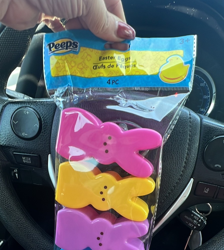 Peeps Bunny Shaped Plastic Easter Eggs 4-Count