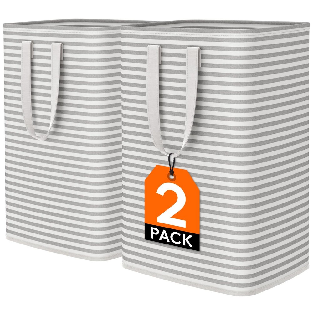 Lifewit 2 Pack Laundry Hamper Large Collapsible Waterproof Clothes Basket