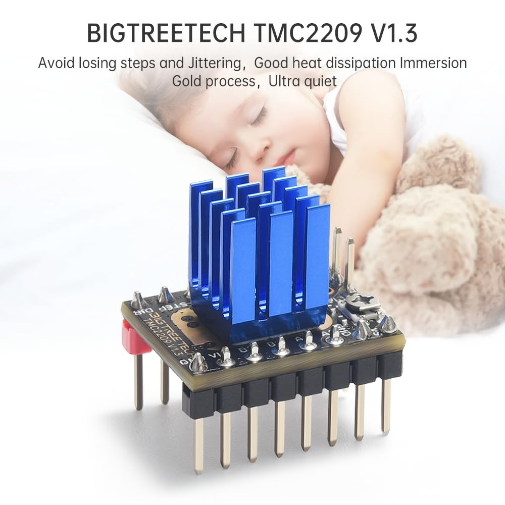 BIGTREETECH V1.3 Stepper Motor Driver, UART/STEP/DIR Mode, Ultra Silent Steps...