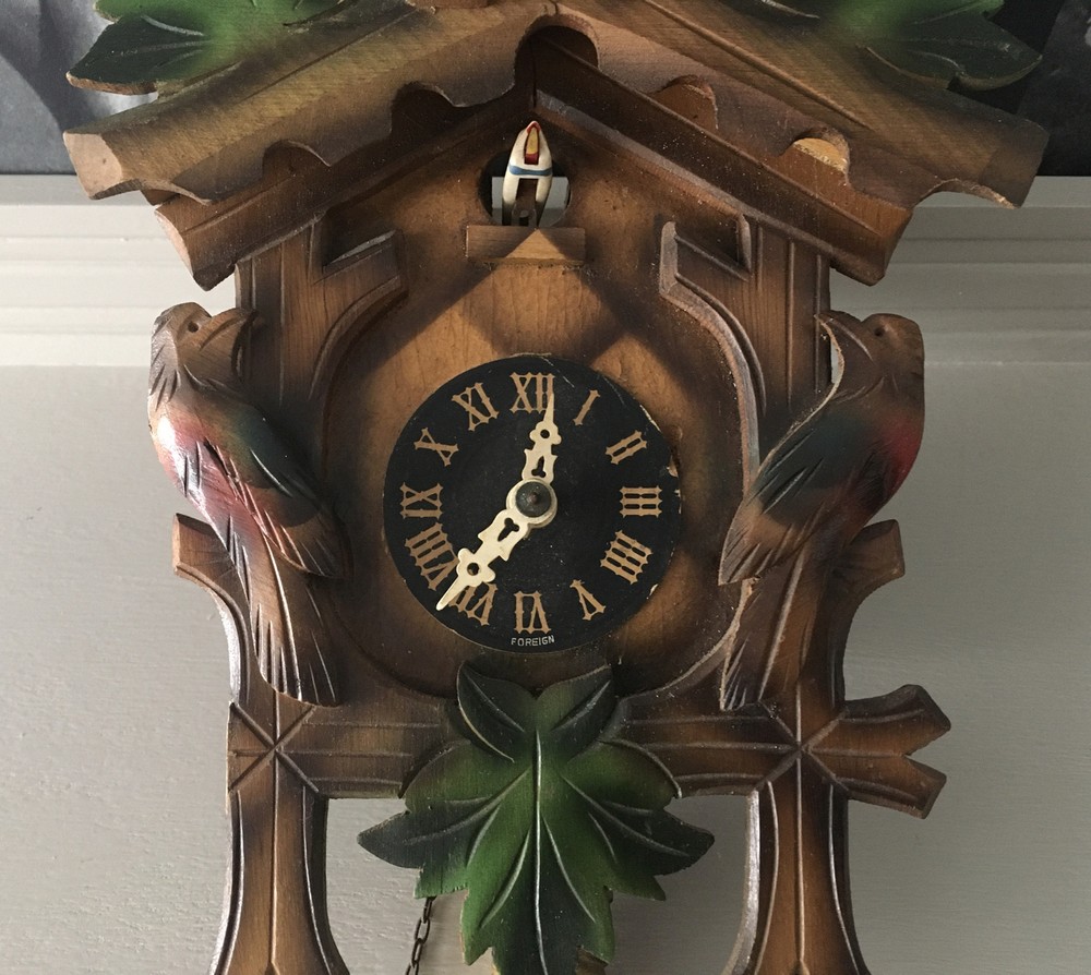 Vintage Wooden Cuckoo Clock. Foreign. As Found