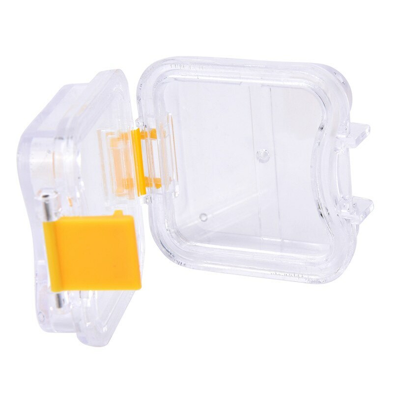 Clear Tooth Bath Box Case Dental False Teeth Storage Box With Hanging Net