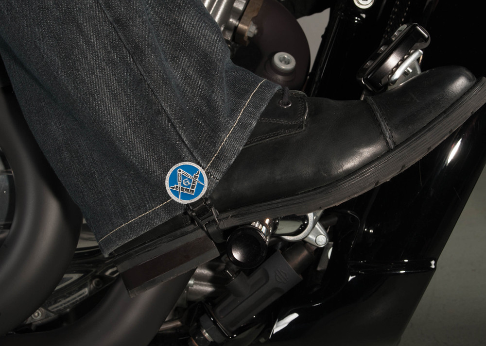 4" Freemasons Biker Boot Straps