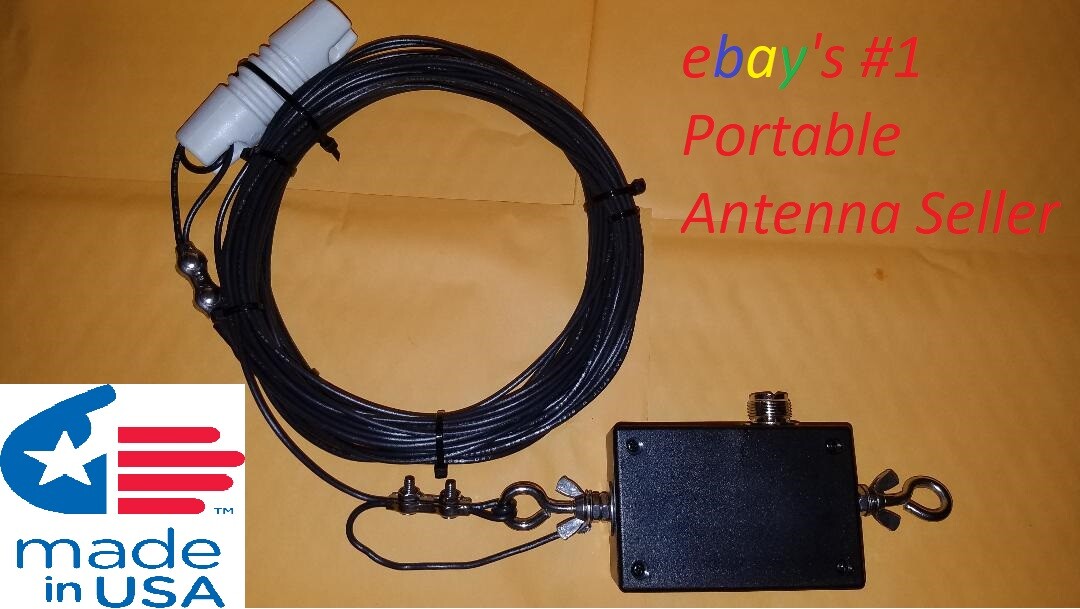 END FED "RANDOM WIRE" HF DIPOLE 9:1 ANTENNA. STAINLESS/ 80-6 METERS 150W PEP