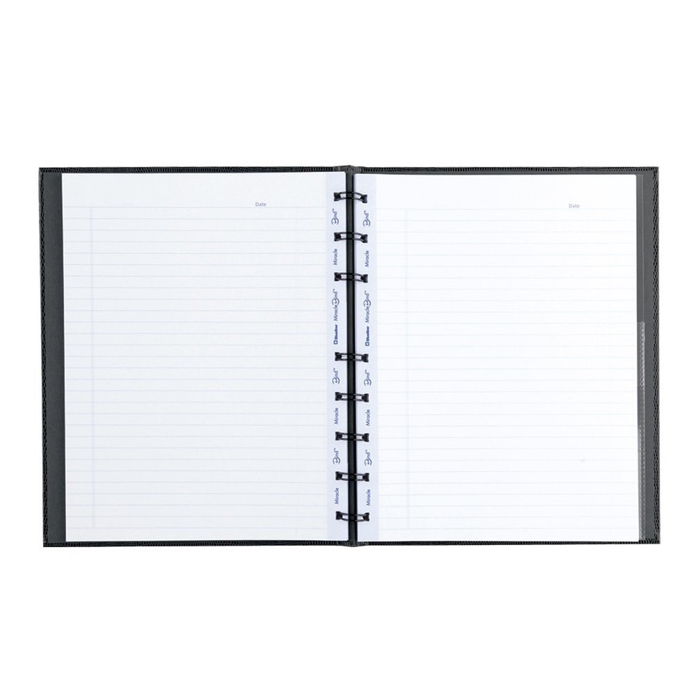 Blueline MiracleBind™ Notebook, Lizard-Like Hard Cover, 150 Repositionable
