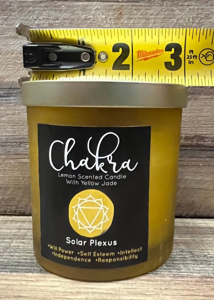 Chakra Yellow Jade Lemon Candle 3" x 3