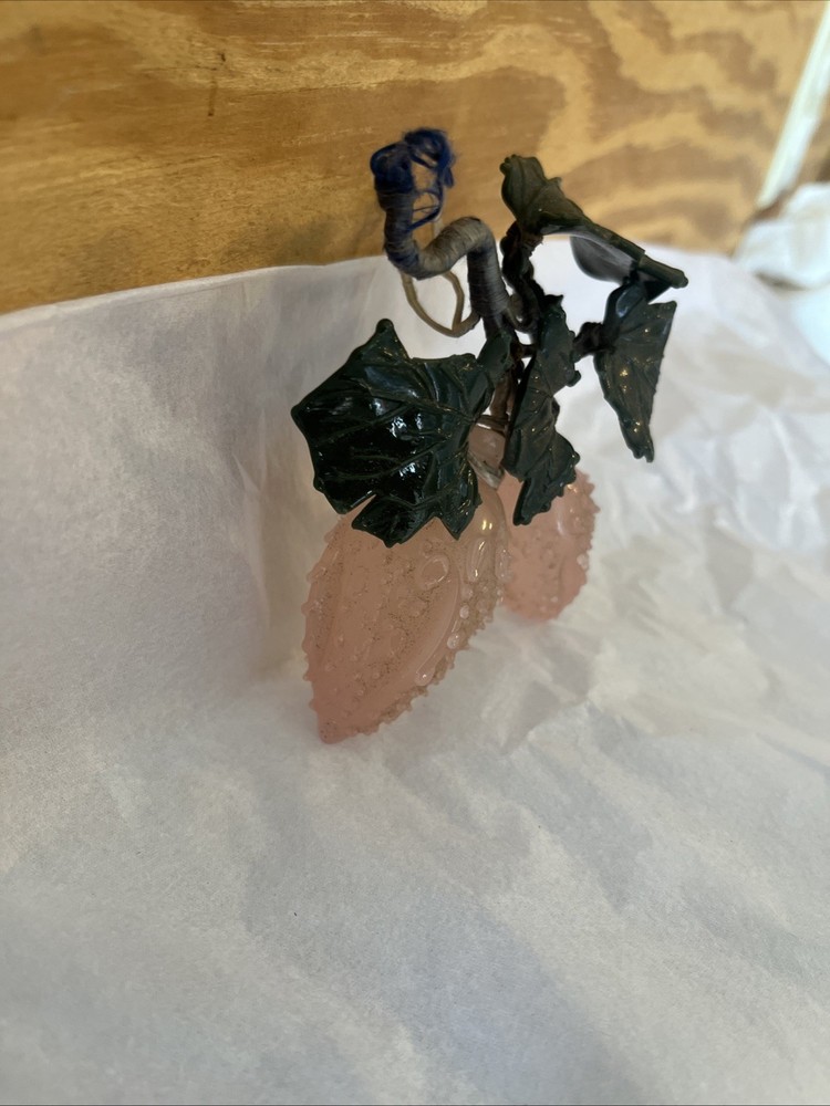 Rose quartz hand carved fruit