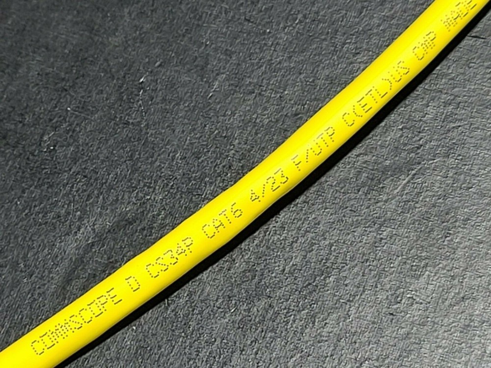 Commscope CS34P 23/4P Cat6 F/UTP WebTrak Shielded Network Cable CMP Yellow/100ft