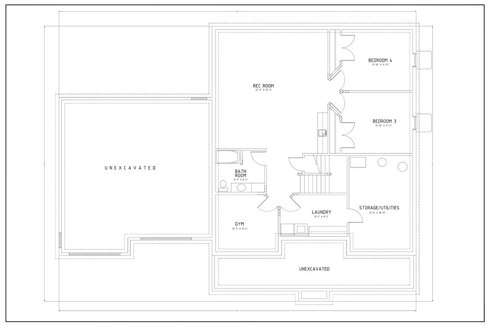Ranch Home Plan - 5 Bedroom 3 Bath