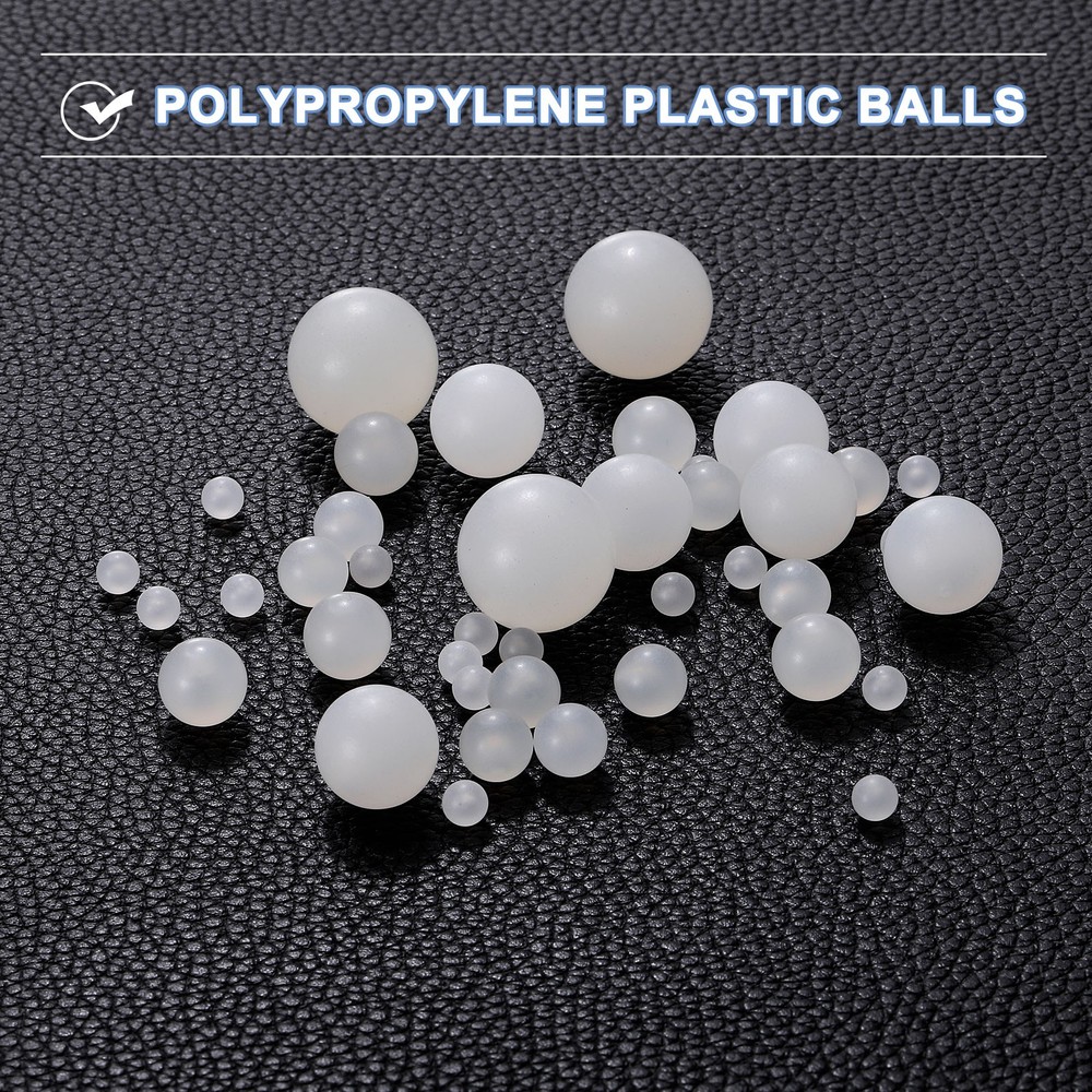 300pcs PP Plastic Bearing Balls 10mm Solid Plastic Ball White
