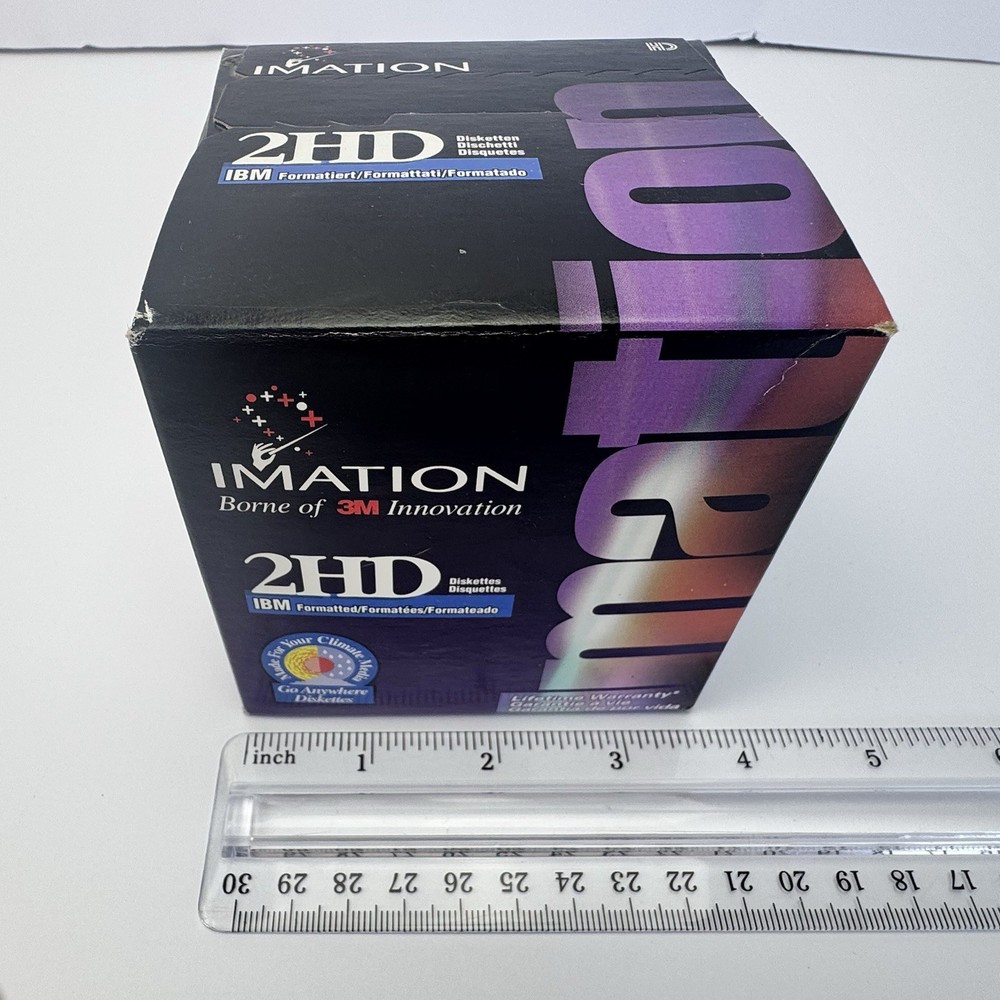 Imation 2HD 3.5" 1.44 MB IBM Formatted Diskettes 25 - Pack Brand New