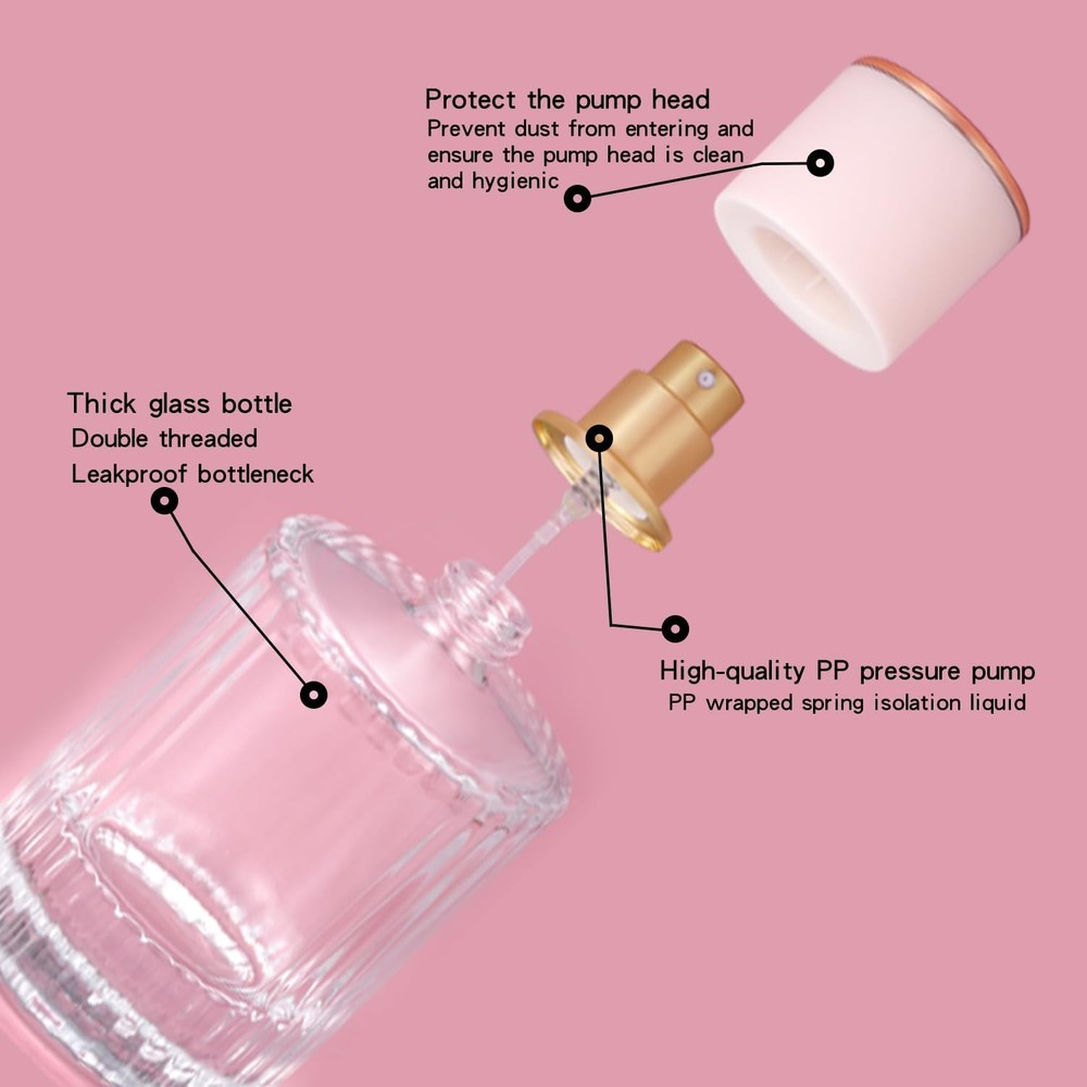 2 Pack 30ml Empty Perfume Spray Bottles, Refillable Fine Mist Atomizer Portable