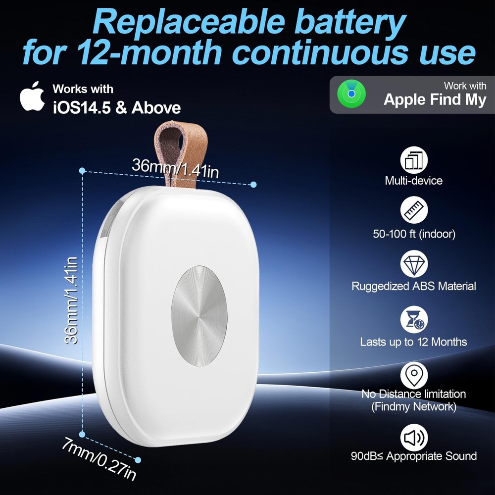 Air Tracker 2 Pack, Bluetooth Tracker with Holder Keychain, Keys Finder and I...