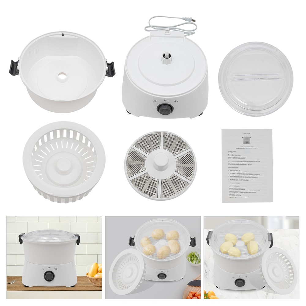 Electric Potato Peeler Tabletop Kitchen Automatic Peeler Spinner Peeling Machine