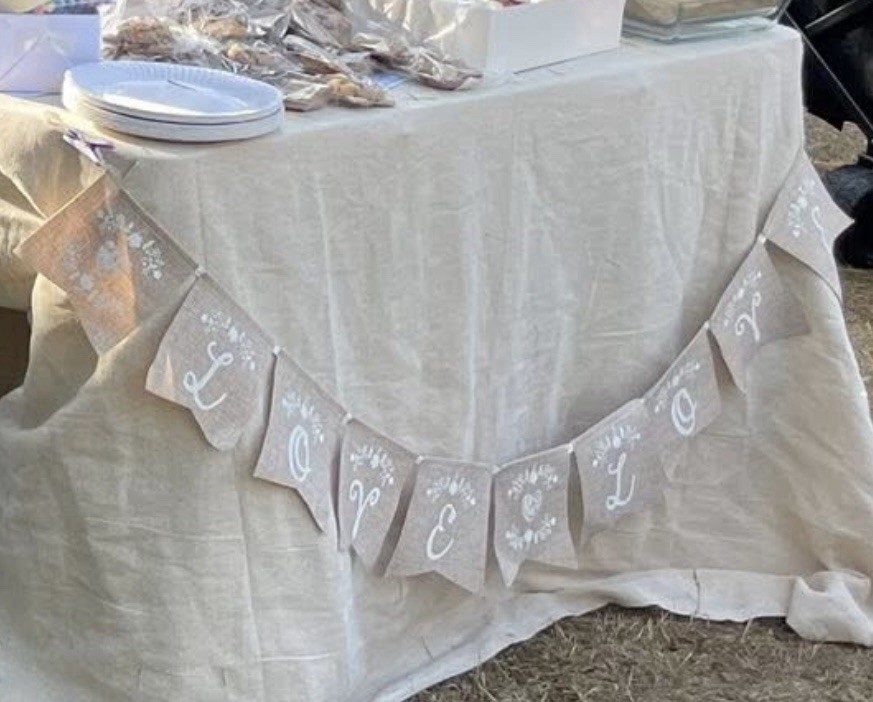Love Burlap Bunting