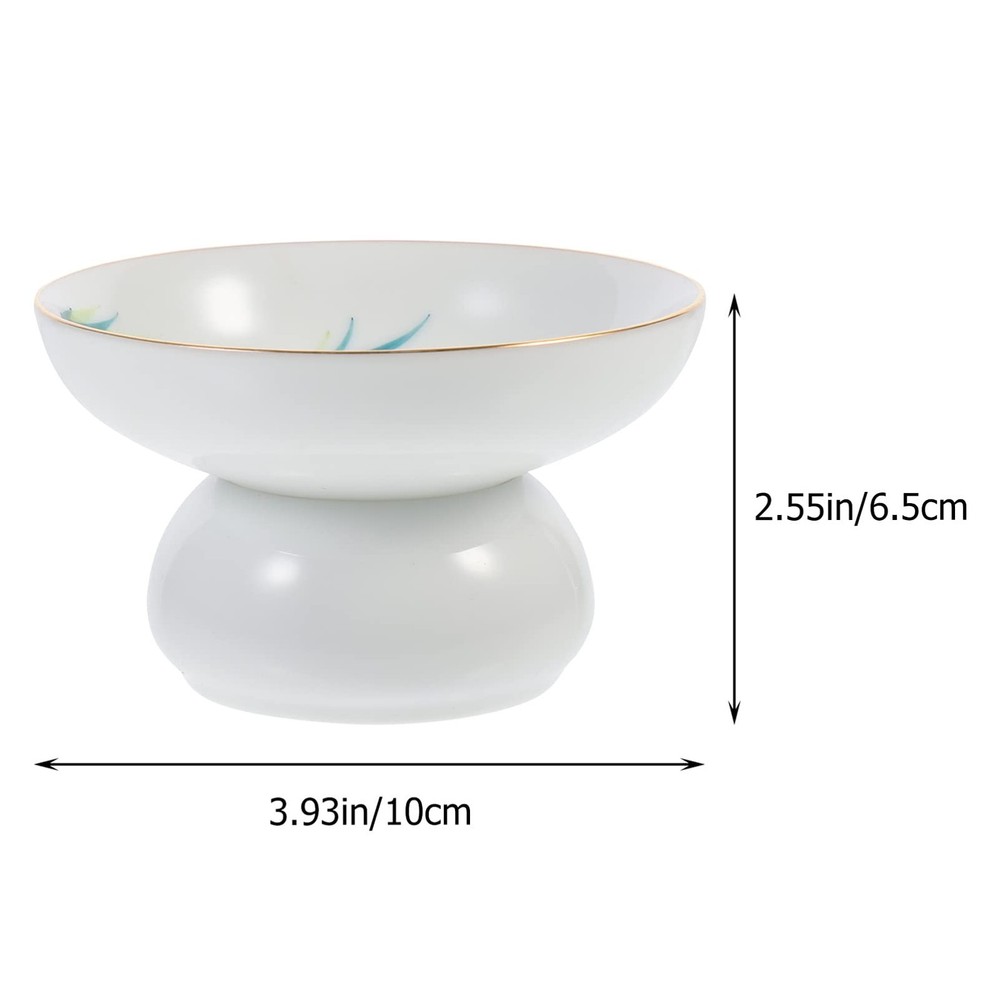 Porcelain Tea Strainer with Base Integrated Ceramic Tea Filter White Simply Two