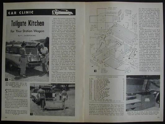 Camping Tailgate Kitchen Box 1959 How-To build PLANS Rendevous