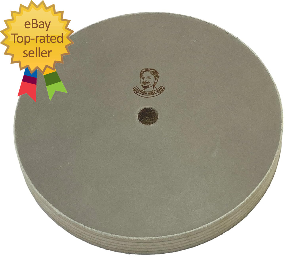 6" (3/4" Width) Leather Honing/Stropping Wheel Fits 1/2" Arbor Buffing