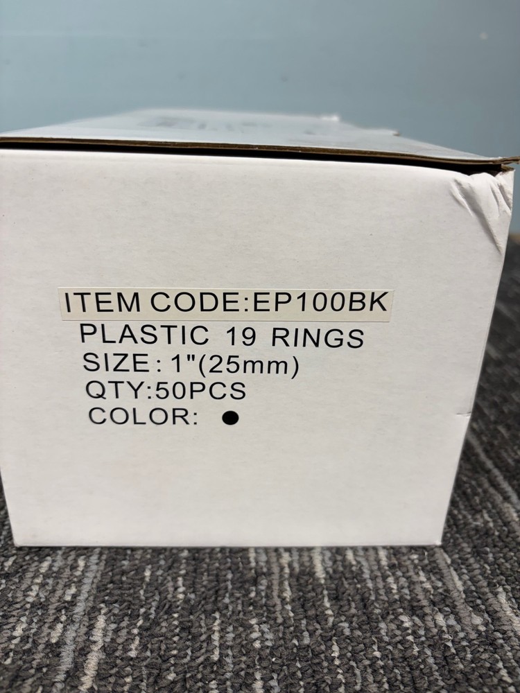50 Pack 1 Inch Plastic Binding Comb 19 Ring EP100BK BCEB5111 BindMax (8 avail)