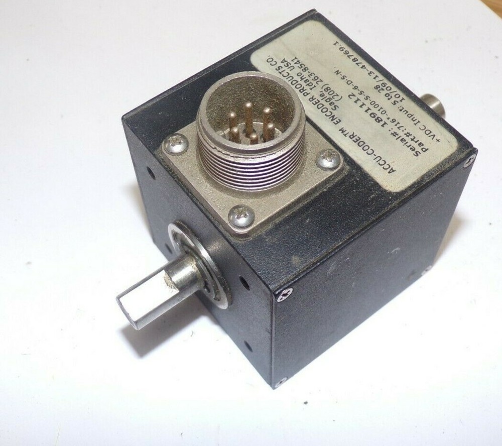 ACCU-CODE, INCREMENTAL SHAFT ENCODER, 716*-0100-S-S-6-D-S-N, 5-28V, DUAL SHAFT