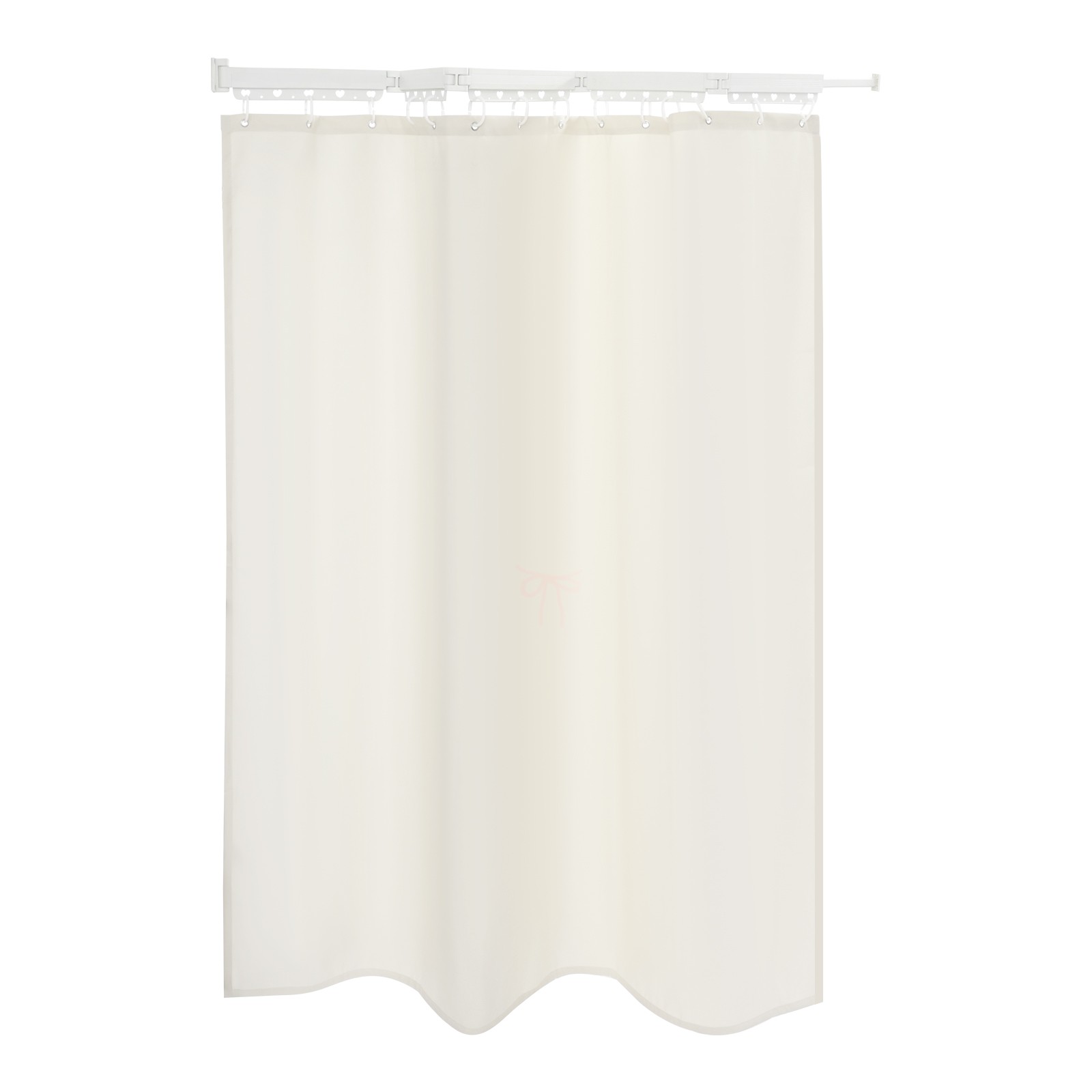 Bathroom Shower Curtain Folding Shower Curtain Rod Wall Mounted 110.23 lbs Load