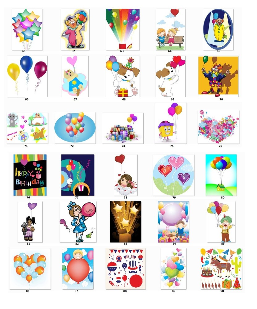 30 Personalized Balloons Party Address labels (Bal3)