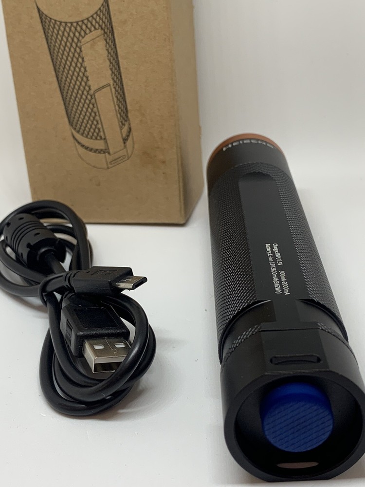 HEISENS Dual Beam Rechargeable Flashlight 1000 Lumen, Waterproof 5 Light Modes