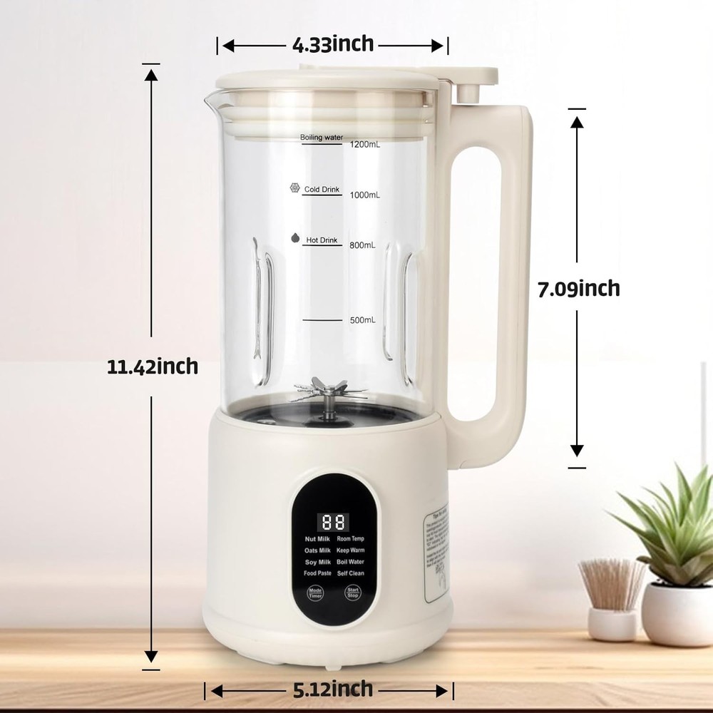 40oz Plant-Based Milk Maker with One-Touch Program and Self-Clean Feature