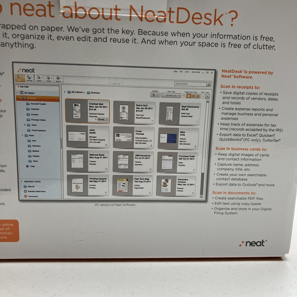 Neat Desk Desktop Scanner and Digital Filing