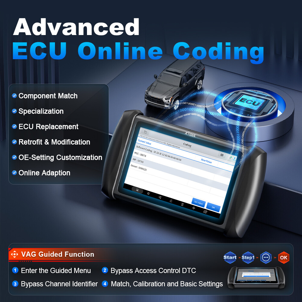 2025 XTOOL IP819TP OBD2 Scanner Full TPMS Diagnostics/Relearn/Reset/Programming