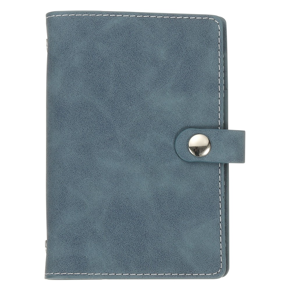 A7 PU Leather Binder Cover, 6 Ring Loose Leaf Binder Protector, Blue