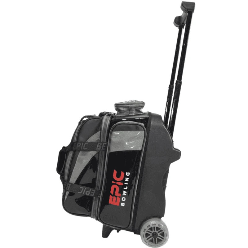 Epic Noble Black 2 Ball Double Roller Bowling Bag