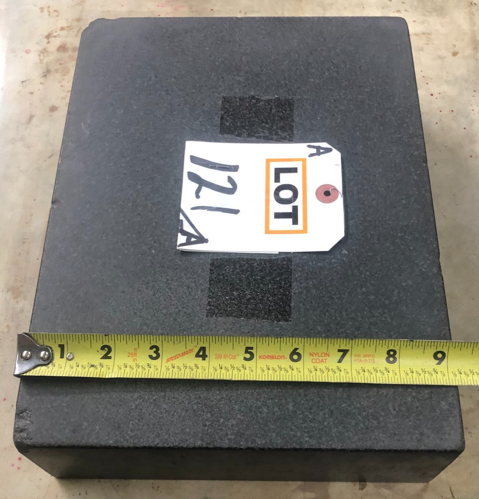 Granite Surface Plate, 12" x 9" x 3", Black