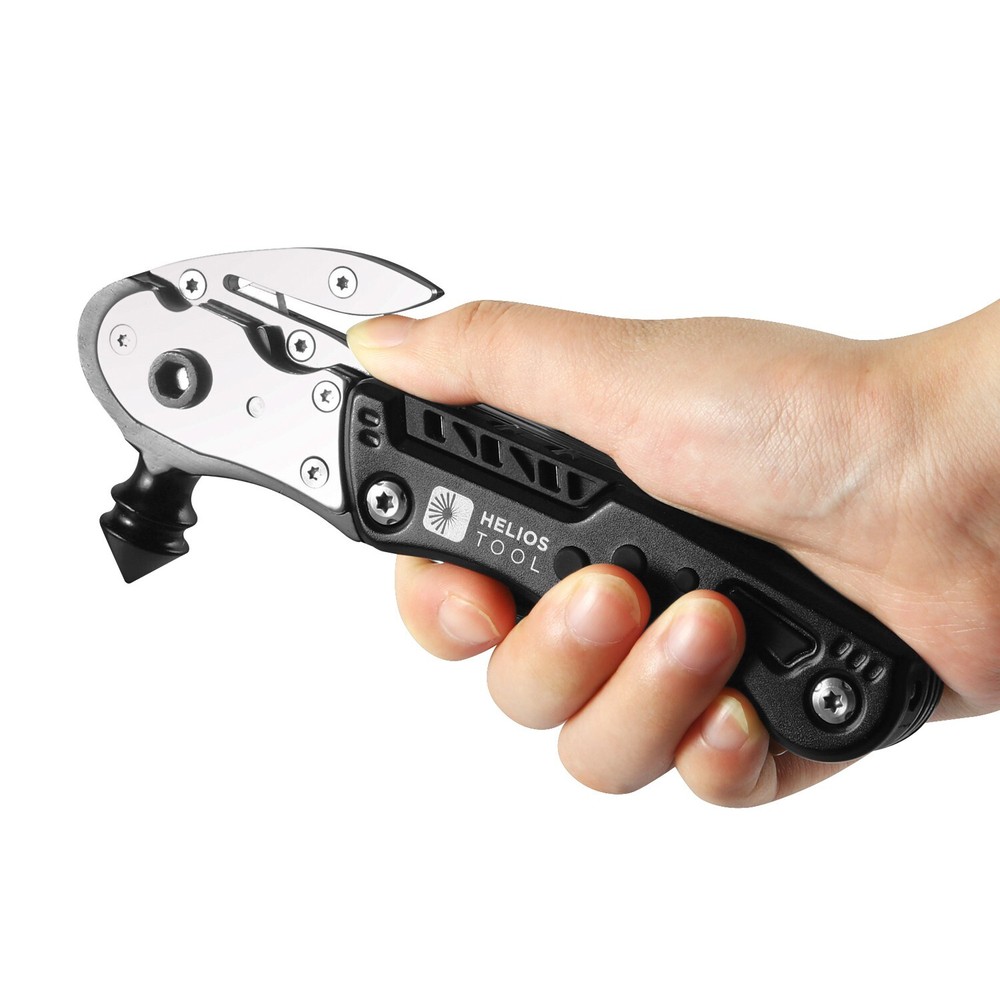 Helios Tool Car Emergency Safety Multi-Tool with LED light and Carry Pouch