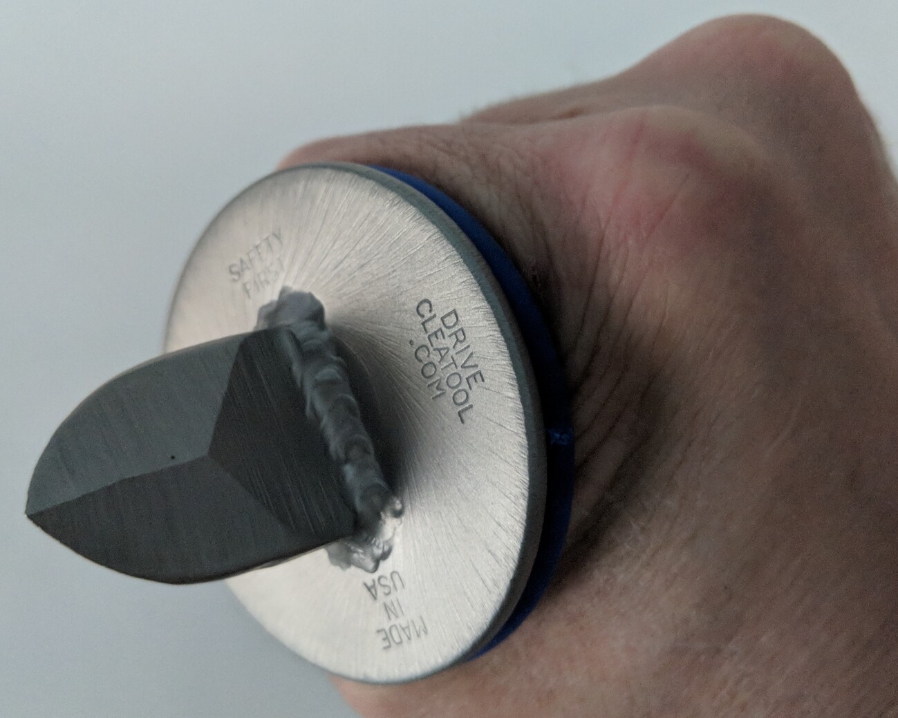 Drive cleat tool in Blue, Red, Gray, Green and Whit.